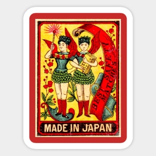 Japan Vintage Angels Matches Sticker